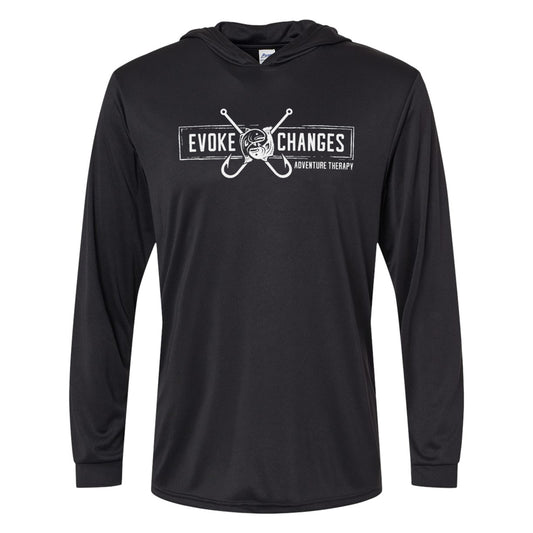 Evoke Adventure Logo Hooded Performance Shirt
