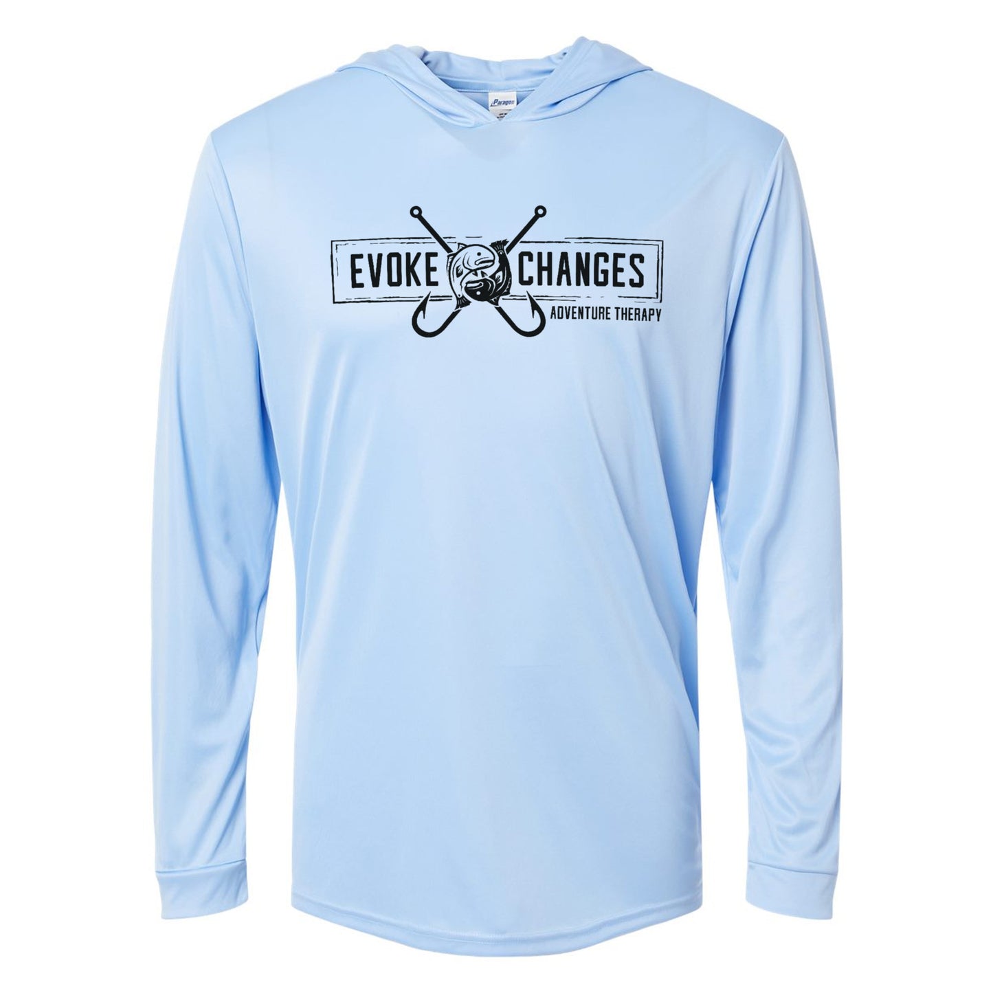 Evoke Adventure Logo Hooded Performance Shirt