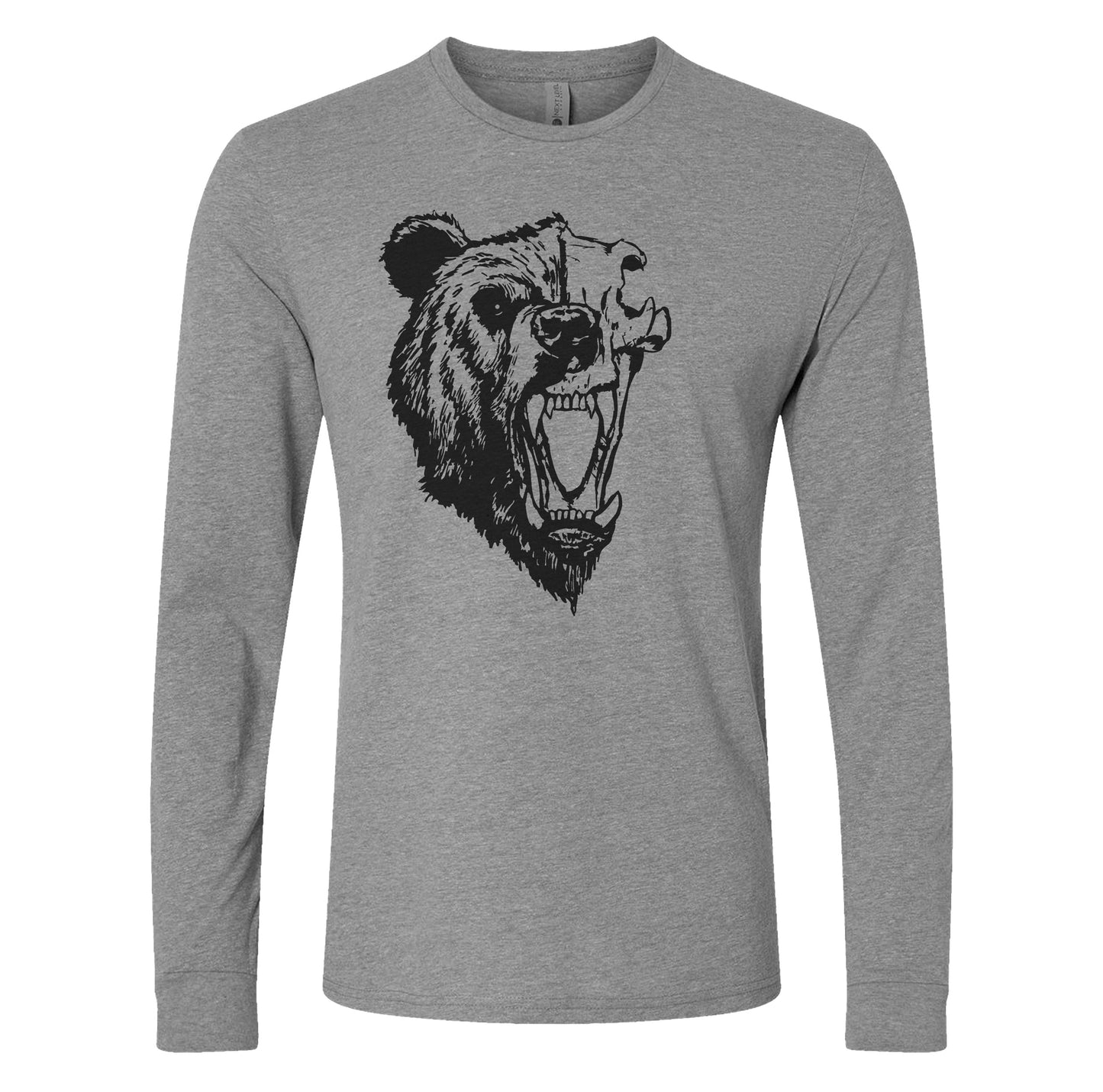 Half Bear Skull Long Sleeve Shirt
