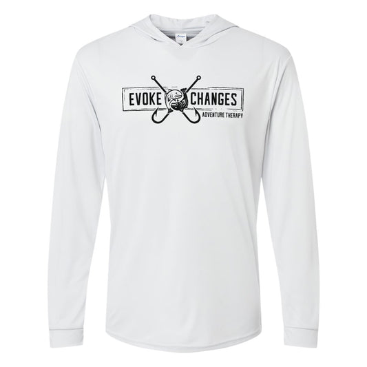 Evoke Adventure Logo Hooded Performance Shirt