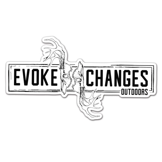 Evoke Change Deer Skull Logo Sticker